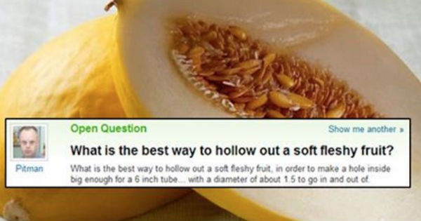 List of awkward Yahoo! questions about sex that'll make you give up on humanity because they're so dumb.