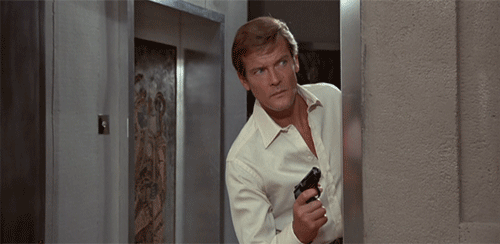Image result for roger moore moonraker gif drax