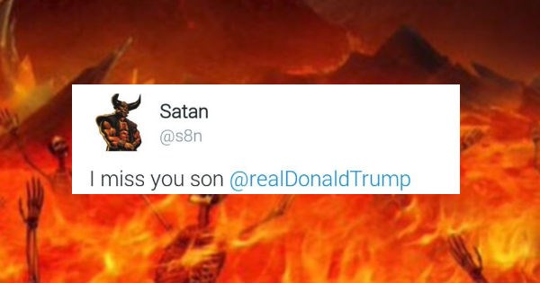Times Satan's Twitter account was a dark humored laughing factory.