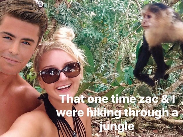 Another unfortunate aspect of her breakup was that her ex was featured in many of the amazing photos from her travels. However, Baylee has come up with an amazing trick to keep sharing the pictures...can you spot it?