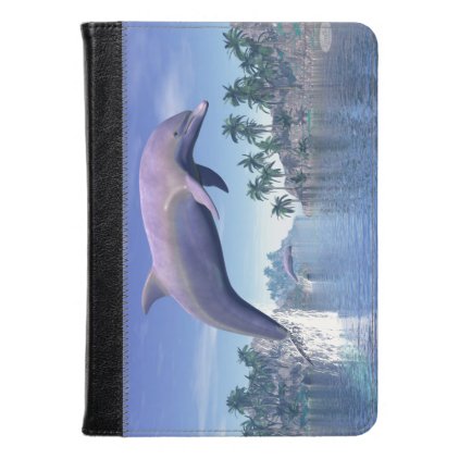 Dolphin in the tropics - 3D render Kindle Case