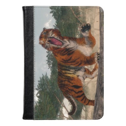 Tiger roaring - 3D render Kindle Case
