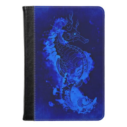 Blue Seahorse Painting Kindle Case