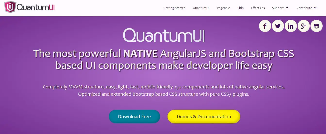 QuantumUI Angular JS Tool for Web Developers