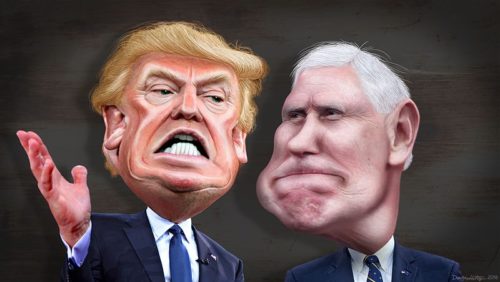 By DonkeyHotey (Donald Trump and Mike Pence - Caricature) [CC BY-SA 2.0 (http://ift.tt/KcQbXG)], via Wikimedia Commons