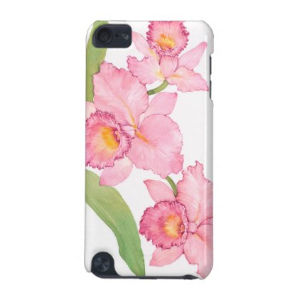 Pink Exotic Watercolor Flowers iPod Touch (5th Generation) Cover