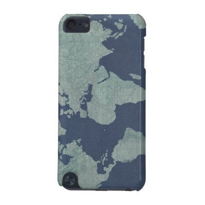 Blue Linen World Map iPod Touch (5th Generation) Cover