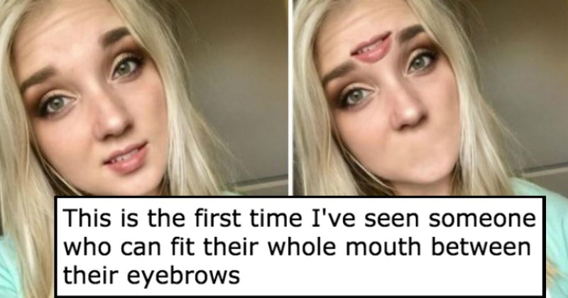 girl gets roasted and her mouth gets photoshopped between her eyebrows - cover image to a list of roasts