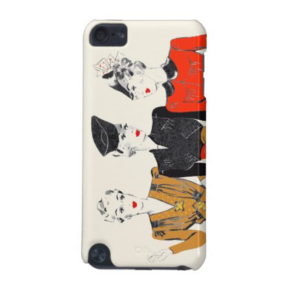 Coloured vintage art print of 3 classic ladies iPod touch 5G cover