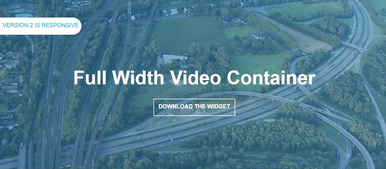 Full Width Video Container Adobe Muse Widget 