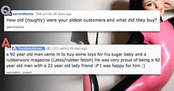 10 entertaining insights as told by a sex shopper during her AMA on Reddit.