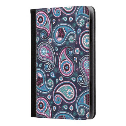 Paisley Patern blue, teal, violet elegant Kindle Case