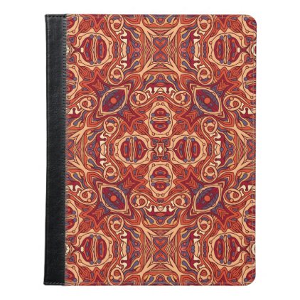Abstract colorful hand drawn curly pattern design iPad case