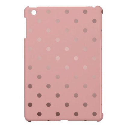 elegant rose gold pink polka dots iPad mini cover