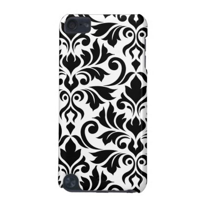 Flourish Damask Art I Black on White iPod Touch 5G Case