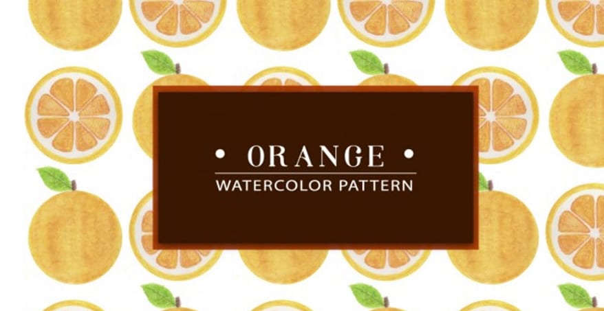 Hand Painted Orange Watercolor Pattern Here you have a beautiful hand-painted orange watercolor pattern 