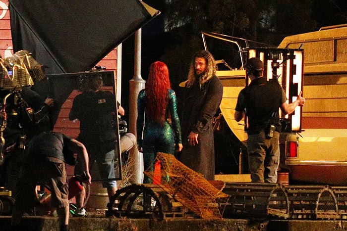 Primera imagen oficial de Aquaman y Mera juntos en el rodaje