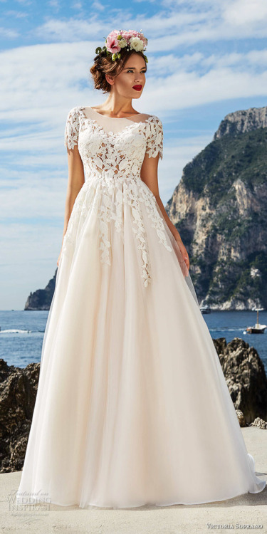 (via Victoria Soprano 2017 Wedding Dresses — “Capri” Bridal...