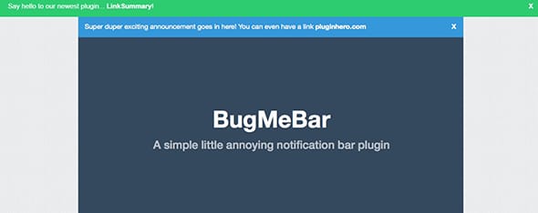 BugMeBar Notification Bar WordPress Plugin