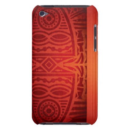 Red & Orange African Pattern Design Barely There iPod Case