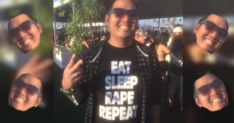disastrous fashion fails that totally missed the mark "Eat sleep rape repeat" - cover to a list of fashion fails