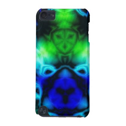 Blue Green and black kaleidoscope image iPod Touch (5th Generation) Case