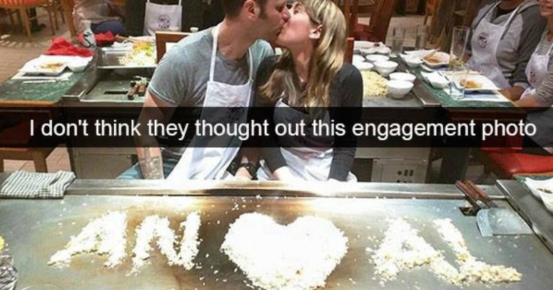 couple posts an engagement photo that reads 'anal' cover image for a list of fails