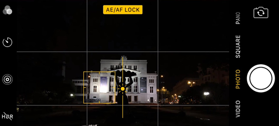 nighttime iphone photography for focus and exposure settings