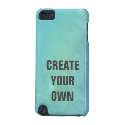 Create Your Own Turquoise Watercolor Painting iPod Touch (5th Generation) Case