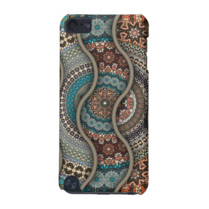 Colorful abstract ethnic floral mandala pattern iPod touch (5th generation) case