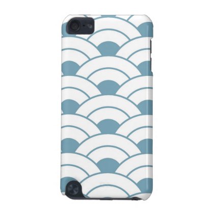 Art deco,teal,white,vintage,shell pattern,1920 era iPod touch (5th generation) case