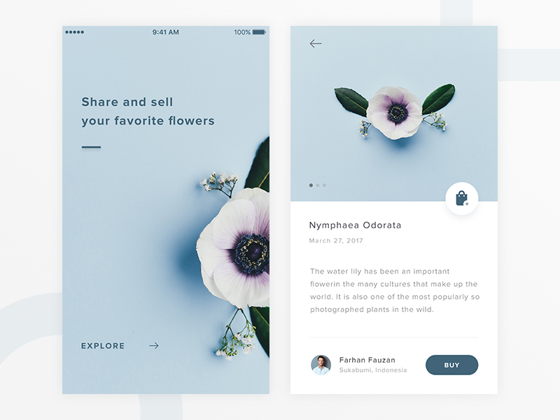 Flowers App Design Concept