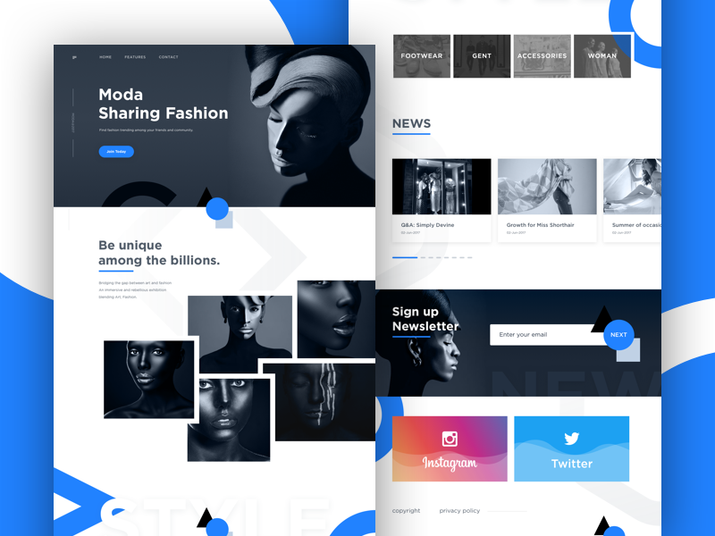 Moda - Sharing Fashion Landing Page