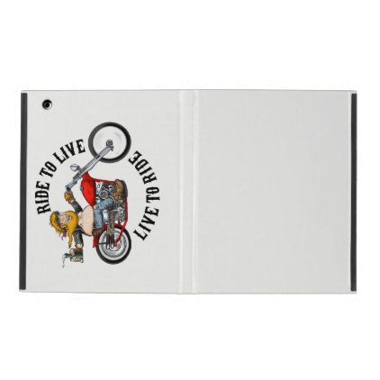 biker motorcyclist wrinkles to live iPad cover