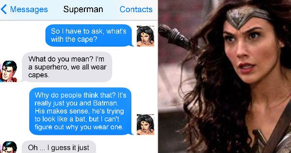 Ridiculous funny and hypothetical texts between superheroes that'll keep you entertained.