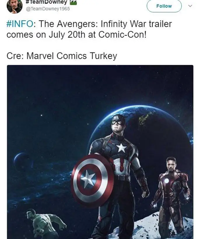 Fecha del tráiler de 'Vengadores: Infinity War' (Marvel Studios)