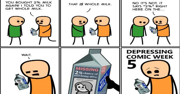 Collection of dark-humored and depressing comics from Cyanide and Happiness.
