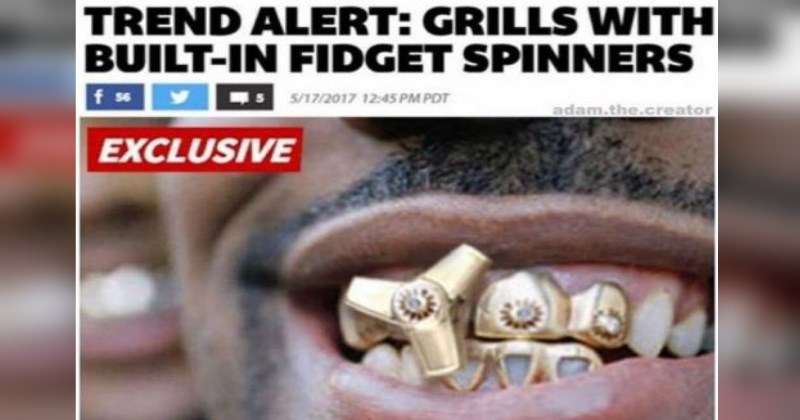 new trend is adding fidget spinners to grills - cover image for a list of strange things