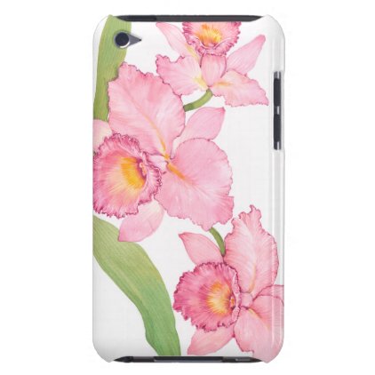 Pink Exotic Watercolor Flowers Case-Mate iPod Touch Case