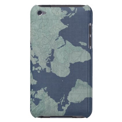 Blue Linen World Map Case-Mate iPod Touch Case