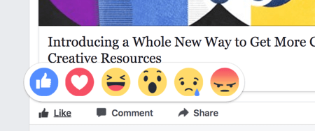 Facebook reactions affect your content ranking slightly more than likes.