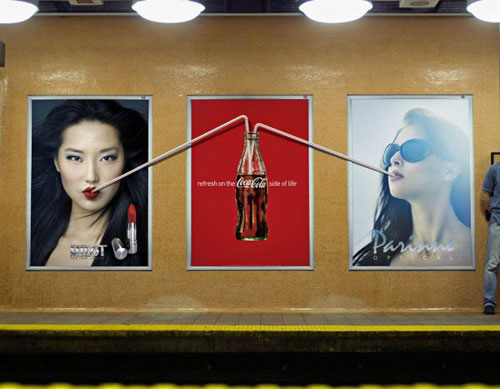 Refresh on the Coca Cola side of life 2 Billboard Advertisement