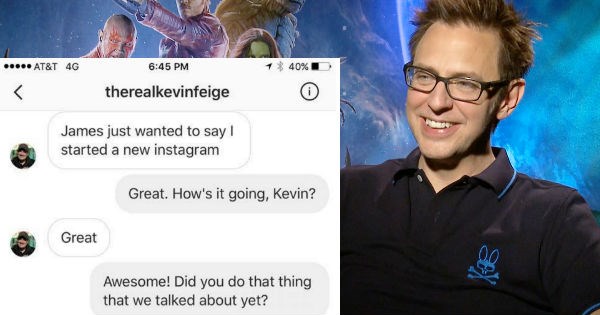 James Gunn trolls a kid that pretends to be the Marvel Studios President, Kevin Feige.