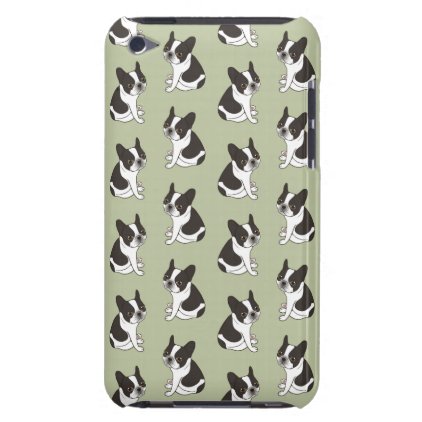 Say hello to the cute double hooded pied Frenchie Barely There iPod Case