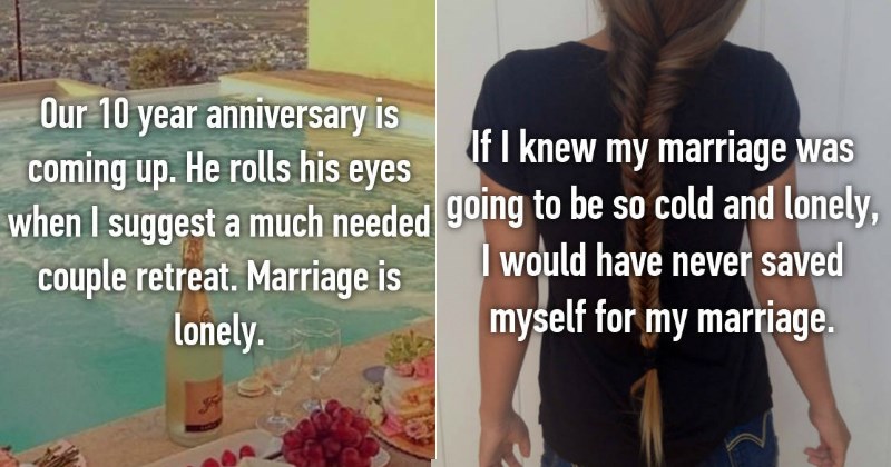 20 people discuss their loneliness in their marriage