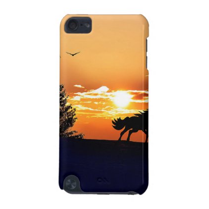 running horse - sunset horse - horse iPod touch 5G cover