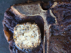 JACKIE ALPERS FOOD PHOTOGRAPHY: T-bone steak with compound butter