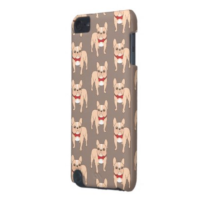 Cute Light fawn French Bulldog with a red bow tie iPod Touch 5G Case