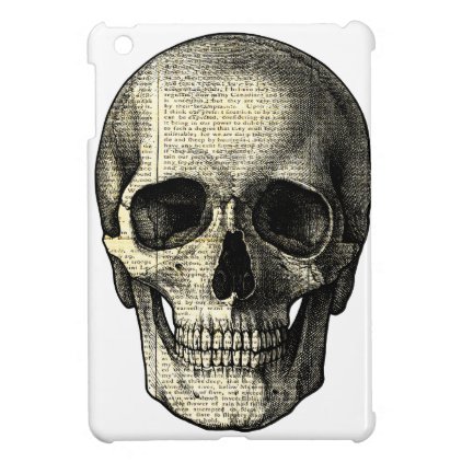 Newspaper skull iPad mini case