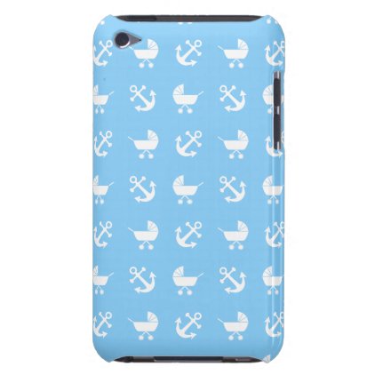 Sky blue baby boy nautical pattern iPod touch case